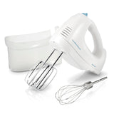 Hamilton Beach 6-Speed Electric Hand Mixer with Whisk, Traditional Beaters, Snap-On Storage Case, 250 Watts, White Hamilton Beach