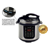 MegaChef MCPR120A 8 Quart Digital Pressure Cooker with 13 Pre-set Multi Function Features, Stainless Steel Megachef