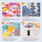 Acudotr Flower Diamond Painting Kits for Adults, 5D DIY Diamond Art Kits for Beginners, Full Drill Diamond Painting Kits for Home Wall Decor, 12x12 Inch Acudotr