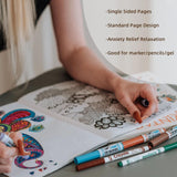 Spiral Bound Adult Coloring Book, 24 Pages Magic Treehouse Coloring Books for Relaxation and Stress Relief, Single Sided Pages Thick Paper Mindfulness Adult Coloring Book WoodArtSupply