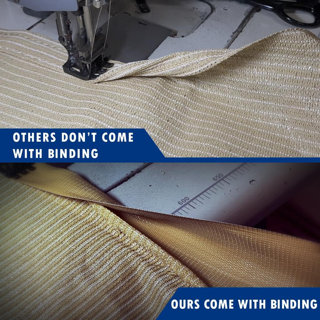 Amgo 10' W x 20' L Grey Pergola Canopy Replacement UPF50+ Top Cover, Commercial Grade 260GSM Sun Shade for Outdoor Patio, 95% UV Blockage, Stainless Steel Weighted Rods Included (We Make Custom Size) Amgo