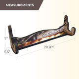 Rush Creek Creations Wall-Mount Single Gun Storage Display Rack for Rifles and Shotguns, Indoor 1-Gun Display Rack, Durable Americana Finish Rush Creek Creations