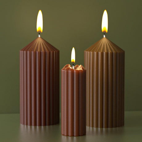 2 Pack Stripe Cylinder Pillar Spiral Candle Resin Mold - Resin Casting Silicone Molds for Home Decor & Candle Making Wave Spiral Mold ESEENS