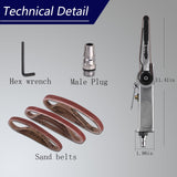 HYFN Pneumatic Belt Sander Air Powered 1.5HP 6CFM Air Tools 3/8" Handheld Belt Sander Mini Belt Sander HYFN