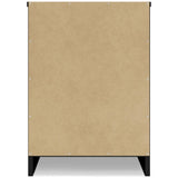 Signature Design by Ashley Finch Modern 1 Drawer Night Stand with Open Cubby, Black Signature Design by Ashley