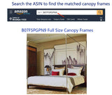 Mengersi 4 Corners Post Canopy Bed Curtains for Girls Full Size - Royal Luxurious Cozy Drape Canopy Bed Frames Netting for Kids Adults- Cute Princess Bedroom Decoration (Pink) Mengersi