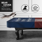 BEARCOVER Pool Table Cover, Waterproof Indoor/Outdoor Heavy Leatherette Pool Table Accessories, Billiards Accessories for Protecting Felt, 7/8/9 Feet Fitted Billiard Covers Red & Blue(7FT/OG) BEARCOVER