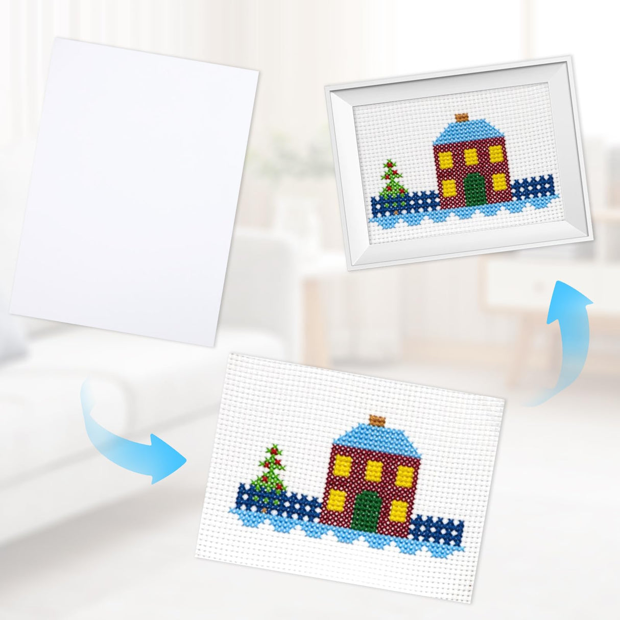 Self Stick Mounting Board 11 X 14 inch, for Cross Stitch, Photo Frame Backing （4 Pack） AXELIP