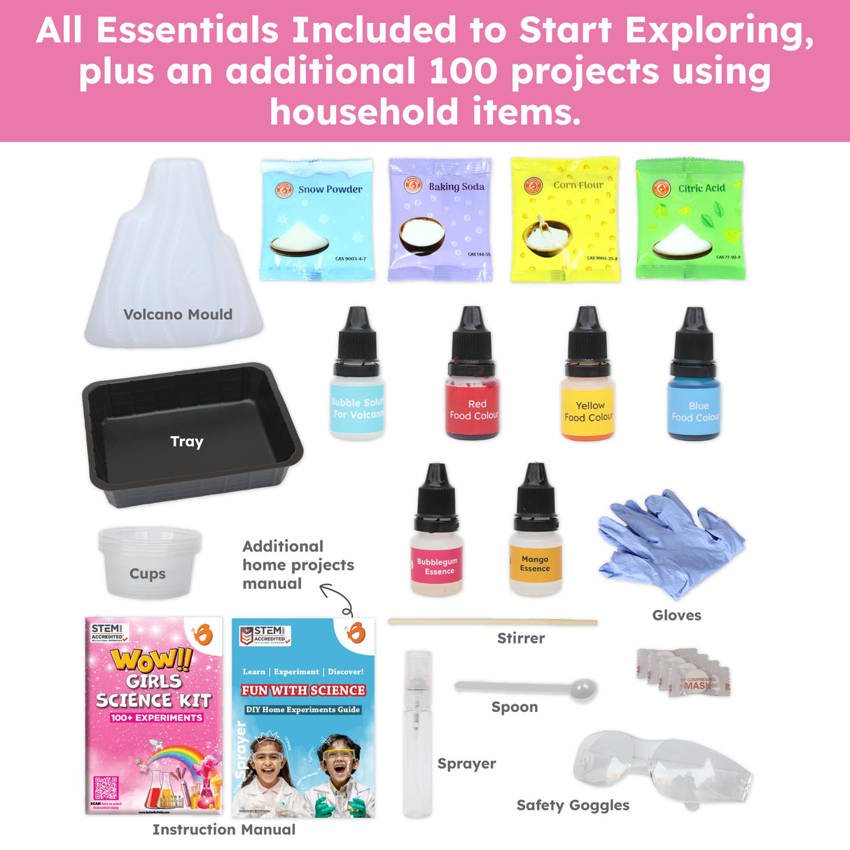 Butterfly EduFields 100+ Girls Science Kit for Kids Ages 4 5 6 7 8 | Girls in STEM & Science Experiments | Educational Gift Ideas for 4 5 6 7 8 Year Old Girl | STEM Projects, Fun Learning Butterfly EduFields