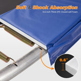ExacMe Trampoline Pad Replacement Round Safety Spring Cover, No Hole for Pole (Blue, 16 Foot) Exacme