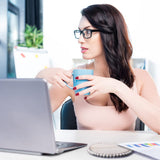 6 Pcs Beaded Wood Coasters Sets 3.94 Inches Round Beaded Coasters Farmhouse Coasters Home Wood Coasters for Drinks Bar Coasters Table Top Coasters for Home Kitchen Table Housewarming (White) Honeydak