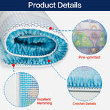 LAPATAIN Latch Hook Kits DIY Crochet Yarn Kits,Flower Car Carpet Embroidery Hook Rug Kit Needlework Sets Cushion for Kids or Adults Home Decor 20x15inch LAPATAIN