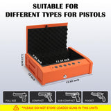 Aeltlalae Smart Biometric Gun Safe, Carbon Steel, Fingerprint Scanner with App Control, Digital Keypad, Wall Mount, 14.7x11.4x4.7 Inch-Black aeltlalae