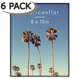 Americanflat Front Loading 8x10 Picture Frames in Black - Set of 6 - Thin Photo Frames with Shatter-Resistant Glass and Pop-In Easel Stand for Horizontal and Vertical Display Americanflat