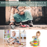 2" Caster Wheels Set of 4 Heavy Duty Plate Casters with Brake 2 inch Dual Locking Castors and No Noise TPR Rubber Wheel No Floor Marks Silent Castor Swivel for Furniture 4 Pack up 440Lbs, Free Screws LEE TEAM RISE