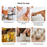 Wooden Candle Wicks, 100 Pcs Wood Wicks Candle Making Wicks with Stand for Candle Making (50 Set) Catephe