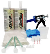 CrackWeld PRO Concrete Floor Repair Kit – Seal Cracks in Basement Slabs, Driveways, Garages, Pool Decks, and More. Indoor/Outdoor. Fast-Curing. No Grinding Needed. Complete Repair Kit. RadonSeal