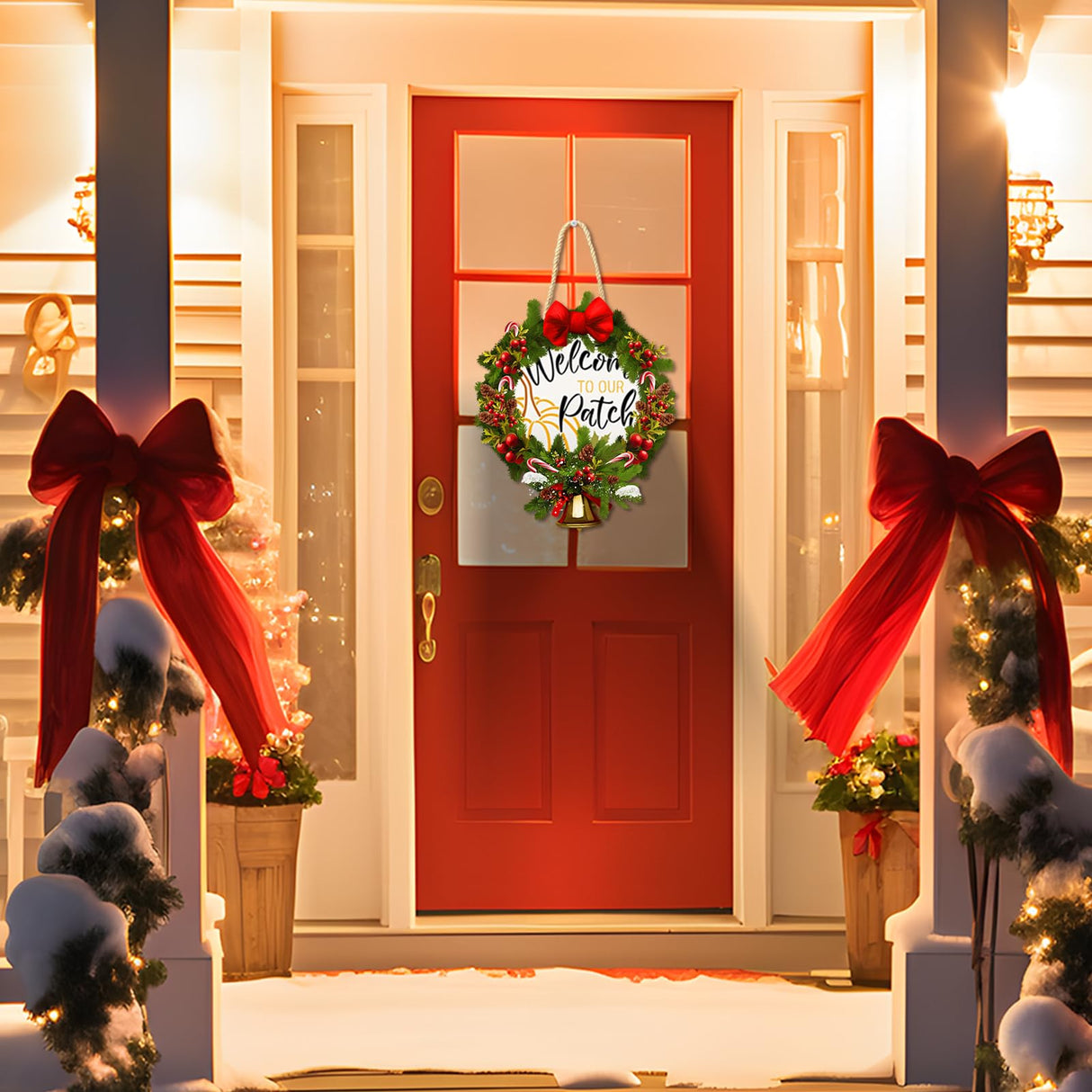 6 Pcs Sublimation Door Hanger Blanks, 10 Inch Round Sublimation Metal Sign Blanks Door Hangers, Sublimation Christmas Ornament Blanks, Aluminum Sublimation Photo Blank for DIY Crafts Door Home Decor ToBeAce