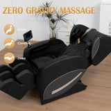 KEIKI Zero Gravity Massage Chair Recliner with 10 Massage Rollers, Full Body Air Pressure Therapy, Heated Lumbar & Leg, Foot & Calf Massage, Bluetooth Audio, Adjustable Intensity, PU Leather, Black KEIKI