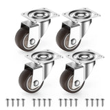 HOLKIE 1 inch Small Caster Wheels for Furniture Low Profile Casters Set of 4 Total Capacity 90 Lbs Perfect Wheels for Small Project、Nightstand、Side Table (No Brake) HOLKIE