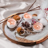 11.5 Inches Round Wood Tray,Coffee Table Tray for Home Decor, Acacia Wooden Serving Tray, Decorative Tray for Kitchen Dining Room,Candle Tray Appetizer Charcuterie Board,Tablas de Madera para decorar Misecrisa