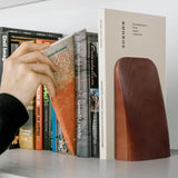 Bookends for Heavy Books with Non-Slip Pads, Handmade Walnut Decorative Shelves for Home/Office Decor, 2 Pcs Alyoen