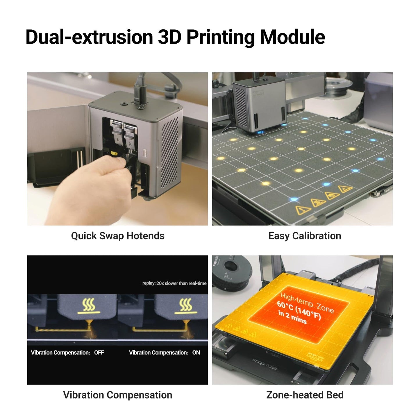 Snapmaker Artisan 3D Printer Dual Extrusion,FDM 3D Printer Industrial-Grade Linear Rails Auto Bed Leveling,15.75"x15.75"x15.75" Large Printing Size,All Metal Design with 7" Touchscreen - WoodArtSupply