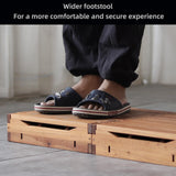 unununu Wooden Platform Step Stool for Adults&Senior,Standing Aids & Supports,Stair Assist Indoor&Outdoor,Heavy Duty Sturdy Solid Wood Bedside Foot Stepper,for Handicap,Elderly,High Beds(47.5"W) unununu