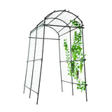 Lalahoni Garden Arch Trellis for Climbing Plants Outdoor, 7 ft Tall Walkway Metal Archway Arbor Tunnel Large for Vegetables Plant Cucumber Trellis for Garden Raised Bed, Black lalahoni