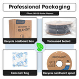 3DHoJor PLA Pro Filament 1.75mm (PLA+ Filament), 1kg 3D Printer PLA Filament, 3D Printing Filament, Cardboard Spool, Dimensional Accuracy +/- 0.03 mm, Fit Most FDM 3D Printer-Black 3DHoJor