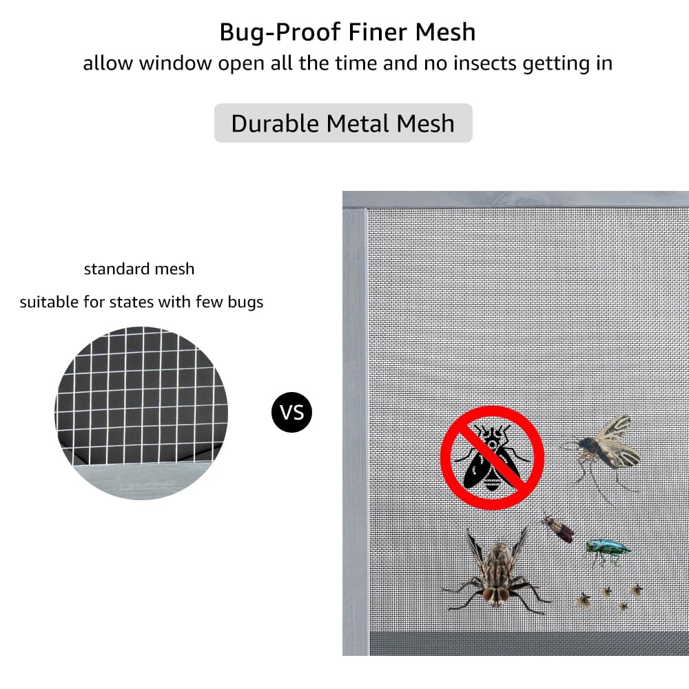 beeNbkks 2 Tiers Bug Proof Cat Catio, Window Cat House with Metal Mesh, Outdoor Enclosure for Indoor Pets, Expandable Wooden Perch, Safe Comfortable Haven for Pets, Keep Bugs Insects Out beeNbkks