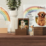 iDIY Personalized Dog Memorial Gifts, Pet Memorial Gifts for Dogs or Cats, Pet Hair Keepsake Box, Wooden Pet Fur Ashes Memorial Box, Pet Loss Sympathy Gift for Dogs Cats iDIY