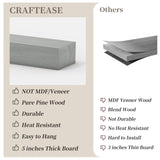 CRAFTEASE Fireplace Mantel 72 Inch Solid Wood Mantels for Over Fireplace 5" Thick Wall Mounted Shelves Long Floating Farmhouse Shelf Handcrafted Wooden Fireplace Mantle 72 X 8 X 5 - Weathered Grey CRAFTEASE