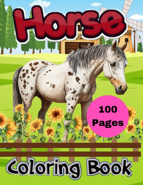 Horse Coloring Book for Girls: The beautiful World Of Horses, Coloring Book for Girls 8-12: farm animal coloring book for kids WoodArtSupply