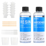 Epoxy Resin Kit, 8.45oz Hardener x1 and 8.45oz Epoxy Resin x1, Fast Curing Art Resin, Heat Resistant Resina Epoxica, Easy to Mix 1:1 Coating and Pouring Resins for Table Tops, Molds, Crafts,DIY MZHOU