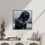 GXGLLPZBY Diamond Art Kits for Beginners,Ocean Battle Horse Diamond Painting Kits for Adult, 5D DIY Full Drill Paint by Diamonds Dot Gem Art Painting Kits,for Home Wall Decor 13.8X13.8inch GXGLLPZBY