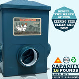 ZINZINULER Automatic Port Chicken Feeder and Cup Waterer Set - Chicken Coop Accessories, No Waste Poultry Feeder, 3 Gallon/16 Pounds ZINZINULER