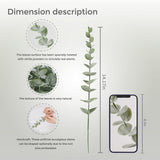 Tiyard 18pcs Eucalyptus Stems Artificial Eucalyptus Leaves Stems Artificial Fake Flowers for Home Office Flowers Bouquet Centerpiece Wedding Decoration Christmas Decor 2024 Tiyard