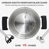 Immersion Blender Handheld, 1000W Scratch Resistant Hand Blender, Abuler 5 in 1 Emulsifier Blender Mixer, BPA-Free 12 Speed Stick Blender, Beaker, Chopper, Whisk, Frother, for Soup, Sauce (Black) Abuler