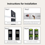 Hukalw Artificial Plants Wall Hanging Decor, Faux Plants with Rustic Metal Planters and Wood for Indoor Wall Decor, Artificial Greenery Plants Wall Art for Modern Farmhouse Living Room Hukalw