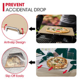 Unicook 12 Inch Square Pizza Stone for Oven and Grill, Oven Baking Stone for Bread, Cordierite Pizza Pan for Baking Crispy Pizzas, Bread and Cookies, Includes Carry Rack and Pizza Dough Scraper Unicook