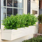 ArtBloom 8 Bundles Outdoor Artificial Boxwood UV Resistant Fake Stems Plants, Faux Plastic Greenery for Indoor Outside Hanging Plants Garden Porch Window Box Home Wedding Farmhouse Décor ArtBloom