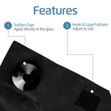 SUN AWAY Portable Blackout Curtain with Suction Cups - Premium Easy Install Shade No Tools Required - Temporary Blinds, Perfect for Baby Nursery or Dorm Room - with Travel Bag (66” Long x 51” Wide) SUN AWAY