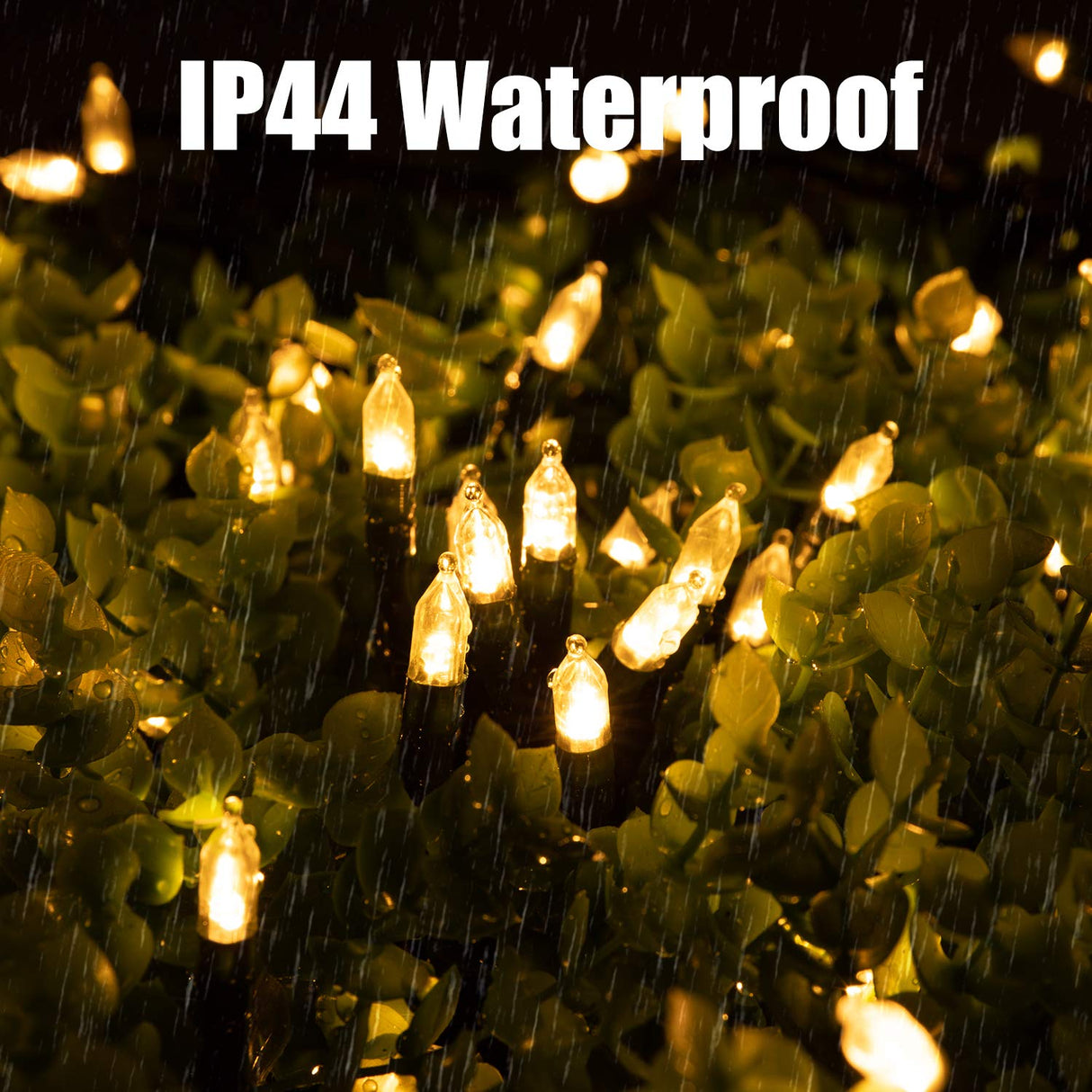 LED Christmas Mini Lights, 75 Feet 200 LED Clear Bulbs String Lights with 8 Light Modes, Connectable Fairy Lights Plug in for Outdoor Xmas Trees Garland Wreath Holiday Decorations, Warm White Minetom