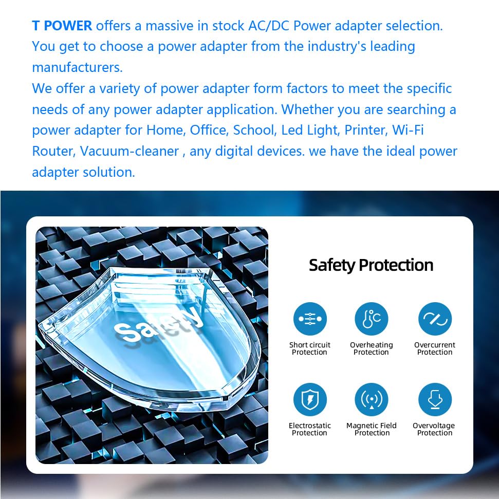 T Power Charger for Aucma by Whall Sancorp by Whall EV-691 EV-691H EV691 EV691H Cordless Stick Vacuum Model: YNQX30T350050UL Ac Dc Adapter Class 2 Power Supply Cord T POWER