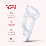 All-Purpose Holiday Light Clips [Set of 400] Christmas Light Clips, Outdoor Light Clips - Mount to Shingles & gutters - Works with Mini, C6, C7, C9, Rope, Icicle Lights - No Tools Required - USA Made SEWANTA