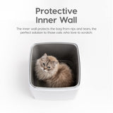 IRIS USA Premium Top Entry Cat Litter Box with Scoop, Square Enclosure for Cat and Kitty, Gray IRIS USA