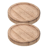 OSALADI 2pcs Rustic Wooden Candle Holder Farmhouse Tealight Candle Plate Pillar Candle Tray Coffee Table Centerpieces Plant Saucer Succulent Pot Wood Discs OSALADI