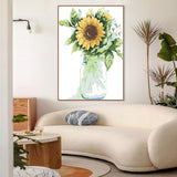Mowana Sunflower Paint by Numbers Kit for Adults-Paint by Numbers for Adults Beginner with Frame and Easel, Painting by Numbers for Gift Home Wall Decor(8 * 12 Inch) Mowana