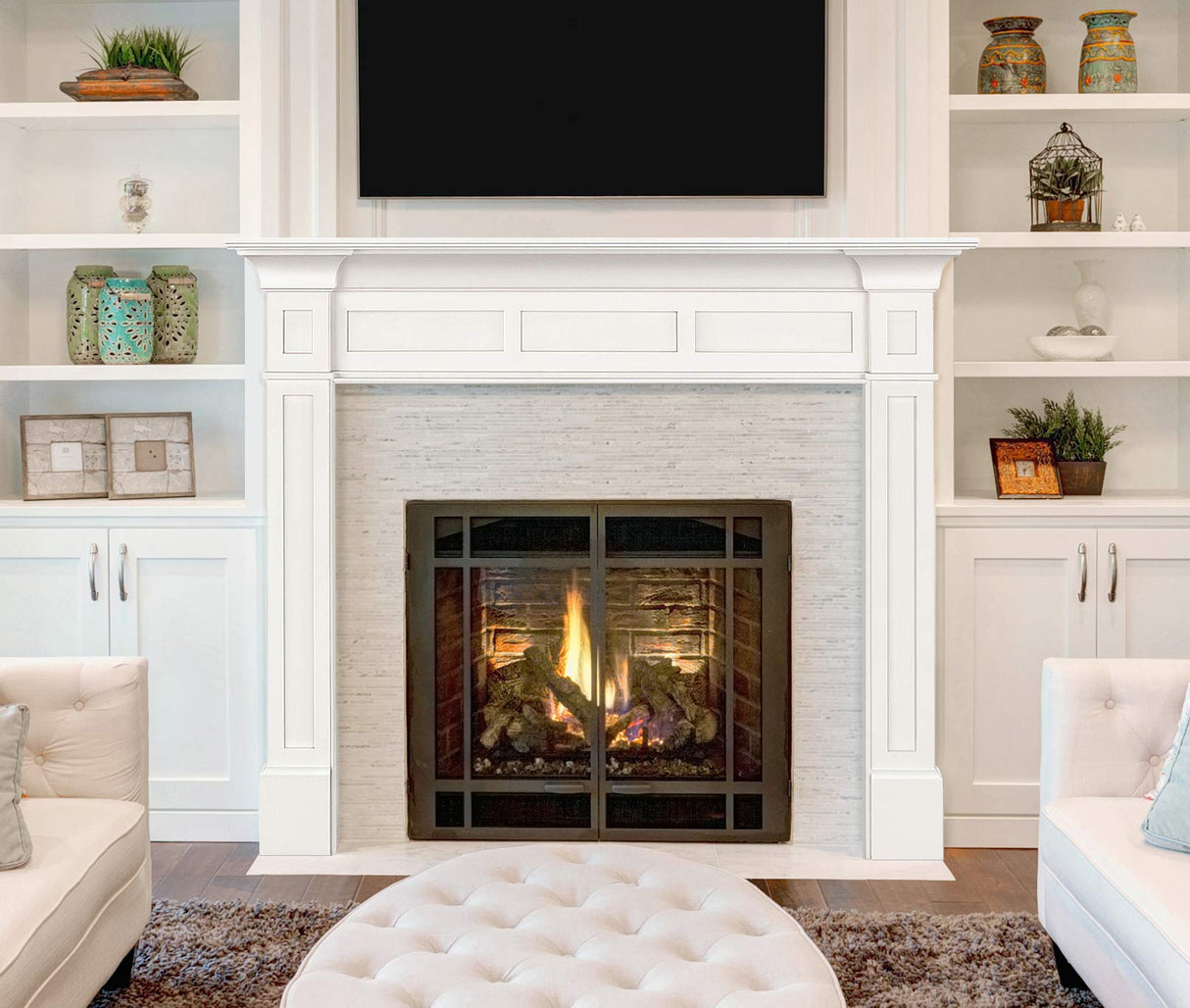 Pearl Mantels MDF Mantel, 48-Inch, White Pearl Mantels